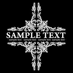 Decorative Vintage Ornate Banner N3