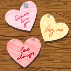 Group of valentine with wishes