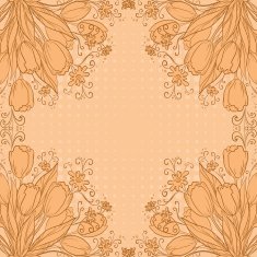 Flowers tulips on abstract background N2