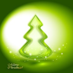 Christmas tree made from glass