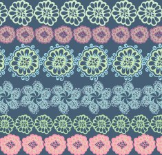 Ornate wallpaper with flowers