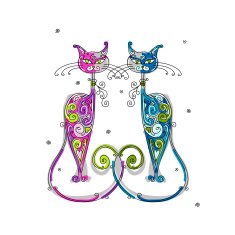 Couple of cats silhouette for your design