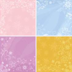 Set abstract floral backgrounds N2