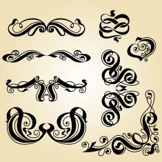calligraphic elements set N3