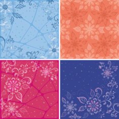 Set abstract floral backgrounds N3