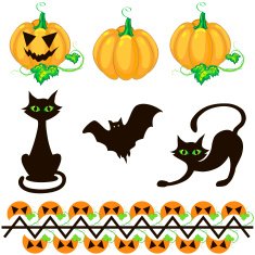 Halloween decor elements