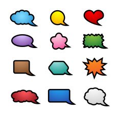 Collection of speech bubbles