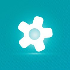 Gear icon with stripped background