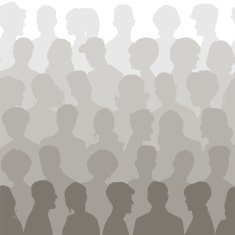 Seamless pattern of people silhouettes N5