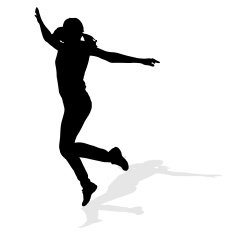 Vector silhouette of a woman N1655