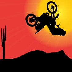 Vector silhouette of a motorcycle N11