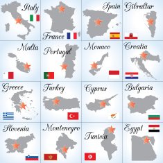 Europe countries icons Collection I N2