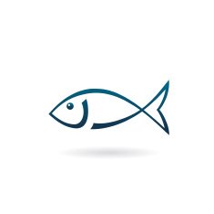 Minimalistic fish icon N2