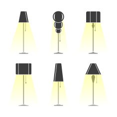 Set of silhouettes lamps N4
