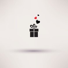 Pictograph of gift Vector icon Template design