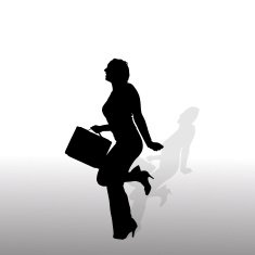 Vector silhouette of a businesswoman N70