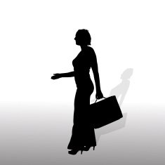 Vector silhouette of a businesswoman N71