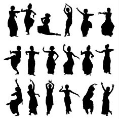 silhouettes indian dancers N5