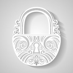 Vector Vintage Ornate Lock