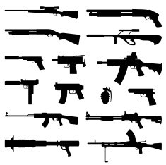 Black Silhouettes - Guns