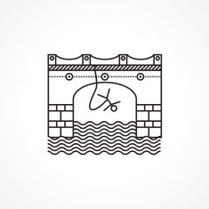 Black line vector icon for rope jumping