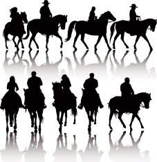 Western Horse Silhouettes