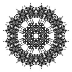 Pattern of snowflakes contours N4