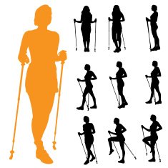 Vector silhouette of woman N300