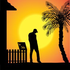 Vector silhouette of man N141