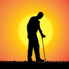 Vector silhouette of a man N729