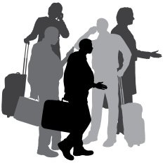 Vector silhouette of business people N71