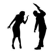 Vector silhouette of a couple N211