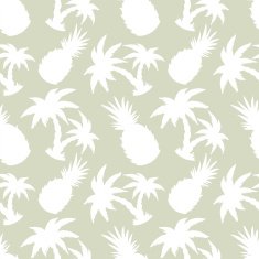 Seamless pattern with palms and pineapples