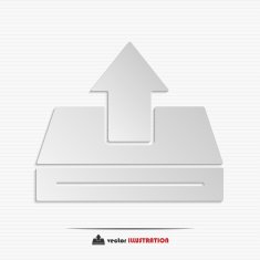 Abstract upload web icon
