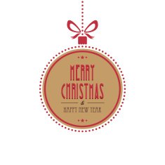 christmas ball merry isolated background
