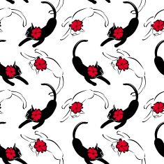 pattern with cats N6