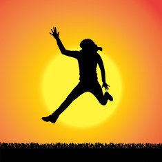 Vector silhouette of woman N325