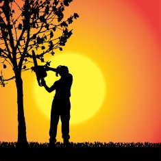 Vector silhouette of a man N752