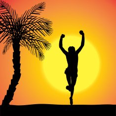 Vector silhouette of woman N331