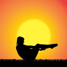 Vector silhouette of woman N348