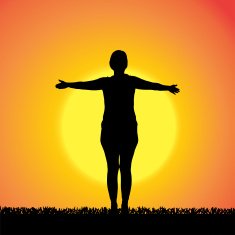 Vector silhouette of woman N350