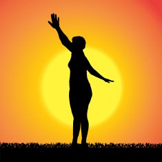Vector silhouette of woman N353