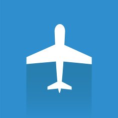 Airplane trendy icon