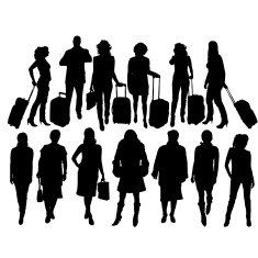Vector silhouette of a businesswoman N77