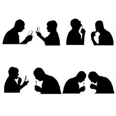 Vector silhouettes people N32