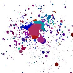 ink and paint spatter