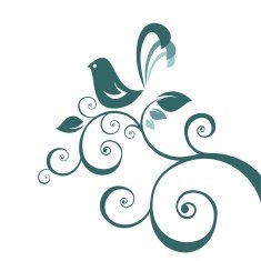 bird and floral pattern