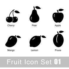 Fruit flat icon design N7