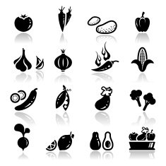 Icons set Vegetable