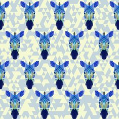 Bright colored polygonal zebra pattern background